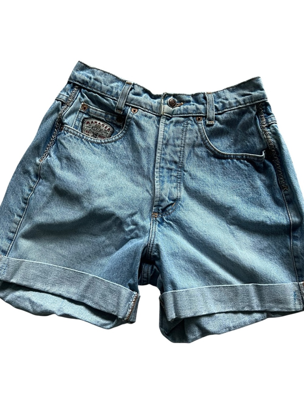 VTG Manager High-Waist Jean Denim Shorts Size 27